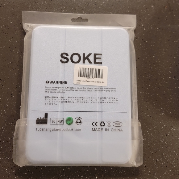 NWT! Soke Ipad 8.9" Frosted Translucent 2021 Sky Blue Case NEW - Picture 2 of 8